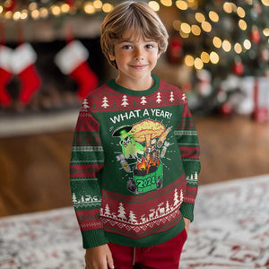 Funny Christmas What A Year Dumpster Fire Ugly Christmas Sweater TS09 Christmas Print Your Wear
