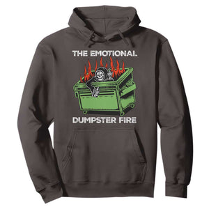 Funny Emotional Dumpster Fire Skeleton Hoodie TS09 Dark Chocolate Print Your Wear