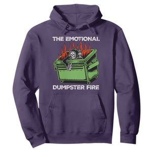Funny Emotional Dumpster Fire Skeleton Hoodie TS09 Purple Print Your Wear