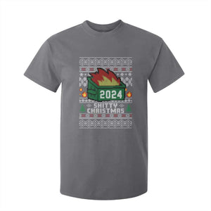 Funny Shitty Christmas 2024 Dumpster Fire T Shirt For Kid TS09 Charcoal Print Your Wear