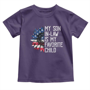 Funny My Son In Law Is My Favorite Child Toddler T Shirt American Flag Sunflower TS09 Purple Print Your Wear