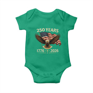 250 Anniversary USA Patriotic Eagle Baby Onesie 250th 4th Of July 1776 2026 Flag TS10 Irish Green Print Your Wear