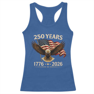 250 Anniversary USA Patriotic Eagle Racerback Tank Top 250th 4th Of July 1776 2026 Flag TS10 Royal Blue Print Your Wear