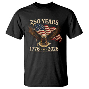 250 Anniversary USA Patriotic Eagle T Shirt 250th 4th Of July 1776 2026 Flag TS10 Black Print Your Wear