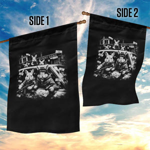 Funny Bunny Gang Garden Flag Vintage Rabbit Meme TS10 Print Your Wear