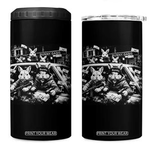 Funny Bunny Gang 4 in 1 Can Cooler Tumbler Vintage Rabbit Meme TS10 One Size: 16 oz Black Print Your Wear