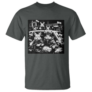 Funny Bunny Gang T Shirt Vintage Rabbit Meme TS10 Dark Heather Print Your Wear