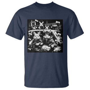 Funny Bunny Gang T Shirt Vintage Rabbit Meme TS10 Navy Print Your Wear
