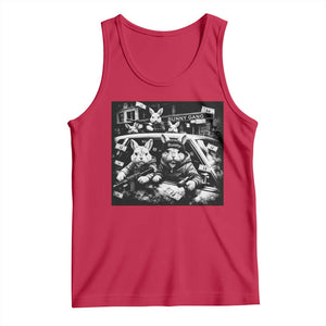 Funny Bunny Gang Tank Top Vintage Rabbit Meme TS10 Red Print Your Wear
