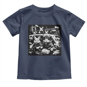 Funny Bunny Gang Toddler T Shirt Vintage Rabbit Meme TS10 Navy Print Your Wear