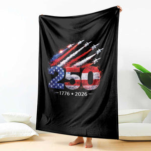 250th Anniversary USA Throw Blanket Patriotic 250 Years American 4th July 1776 2026 TS10 Print Your Wear