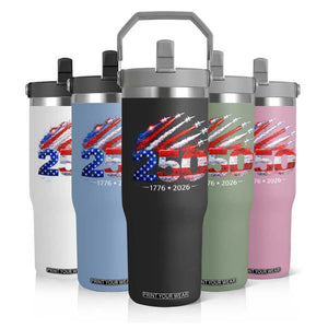250th Anniversary USA Flip Straw Tumbler Patriotic 250 Years American 4th July 1776 2026 TS10 Print Your Wear