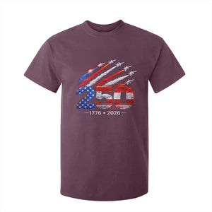 250th Anniversary USA T Shirt For Kid Patriotic 250 Years American 4th July 1776 2026 TS10 Maroon Print Your Wear