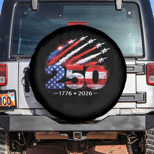 250th Anniversary USA Spare Tire Cover Patriotic 250 Years American 4th July 1776 2026 TS10 No hole Black Print Your Wear