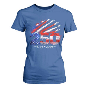 250th Anniversary USA T Shirt For Women Patriotic 250 Years American 4th July 1776 2026 TS10 Royal Blue Print Your Wear
