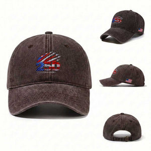 250th Anniversary USA Washed Cotton Baseball Cap Patriotic 250 Years American 4th July 1776 2026 TS10 Washed Cap Universal Fit Dark Brown Print Your Wear