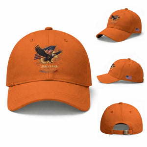 Eagle 250 Anniversary Usa Baseball Cap 1776 2026 Patriotic 4th Of July 250 Year American Flag TS10 Baseball Cap Universal Fit Orange Print Your Wear