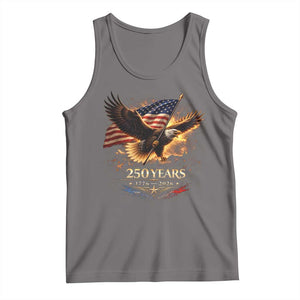 Eagle 250 Anniversary Usa Tank Top 1776 2026 Patriotic 4th Of July 250 Year American Flag TS10 Deep Heather Print Your Wear