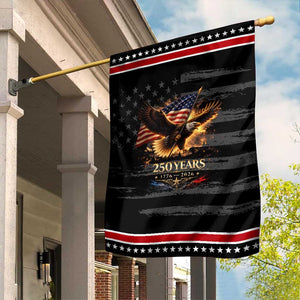 Eagle 250 Anniversary Usa Patriotic Garden Flag 1776 2026 Patriotic 4th Of July 250 Year American Flag TS10 Distressed Black Red Print Your Wear