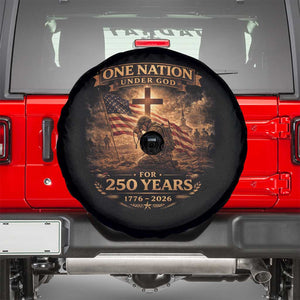 Blessings 250 Years America Spare Tire Cover Christian Patriotic One Nation Under God US Flag TS10 Black Print Your Wear