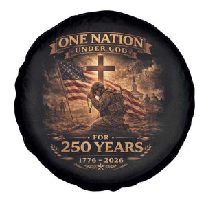 Blessings 250 Years America Spare Tire Cover Christian Patriotic One Nation Under God US Flag TS10 Print Your Wear