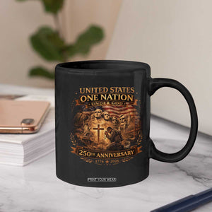 Blessings 250 Years America Coffee Mug Christian Patriotic One Nation Under God Founding Fathers TS10 Print Your Wear