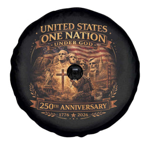Blessings 250 Years America Spare Tire Cover Christian Patriotic One Nation Under God Founding Fathers TS10 Print Your Wear