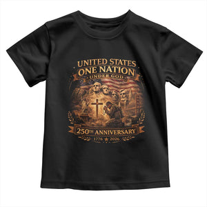 Blessings 250 Years America Toddler T Shirt Christian Patriotic One Nation Under God Founding Fathers TS10 Black Print Your Wear