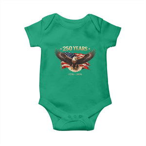 250 Years USA Baby Onesie Patriotic Eagle America Flag 250th Anniversary 1776 2026 TS10 Irish Green Print Your Wear