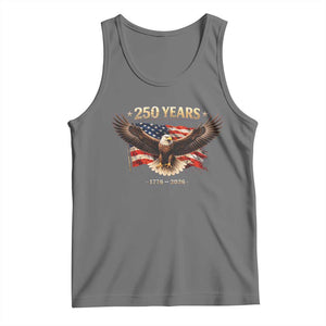 250 Years USA Tank Top Patriotic Eagle America Flag 250th Anniversary 1776 2026 TS10 Black Heather Print Your Wear