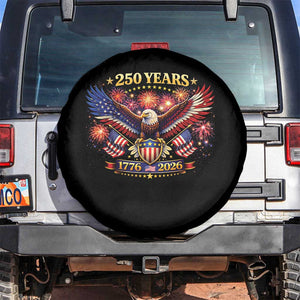 USA 250th Anniversary Eagle Spare Tire Cover 4th July Independence Day Patriotic USA Flag TS10 No hole Black Print Your Wear