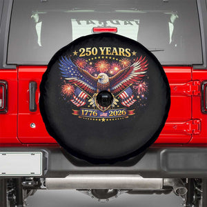 USA 250th Anniversary Eagle Spare Tire Cover 4th July Independence Day Patriotic USA Flag TS10 Black Print Your Wear