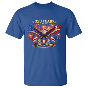 USA 250th Anniversary Eagle T Shirt 4th July Independence Day Patriotic USA Flag TS10 Royal Blue Print Your Wear