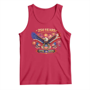 USA 250th Anniversary Eagle Tank Top 4th July Independence Day Patriotic USA Flag TS10 Red Print Your Wear