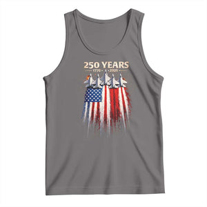 250 Years Anniversary Tank Top Usa American Flag 1776 2026 Patriotic Independence Day 4th July TS10 Deep Heather Print Your Wear