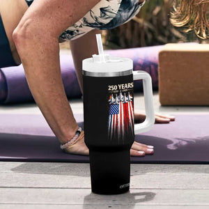 250 Years Anniversary Tumbler With Handle Usa American Flag 1776 2026 Patriotic Independence Day 4th July TS10 Print Your Wear
