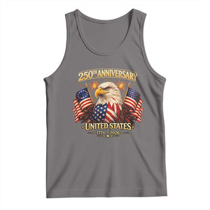 250th Anniversary Tank Top United States 250 Years Birthday 1776 2026 Eagle USA Flag TS10 Deep Heather Print Your Wear