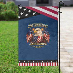 250th Anniversary Garden Flag - United States 250 Years Birthday 1776 2026 Eagle USA Flag TS10 Classic Blue Black Print Your Wear