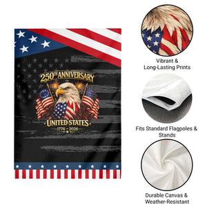 250th Anniversary Garden Flag - United States 250 Years Birthday 1776 2026 Eagle USA Flag TS10 Print Your Wear
