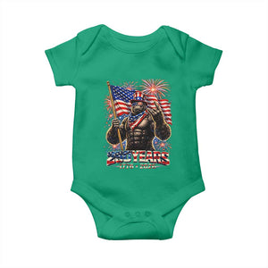 Bigfoot 250th Anniversary Baby Onesie USA Independence 250 Years Of Freedom 1776 2026 Patriotic Flag TS10 Irish Green Print Your Wear