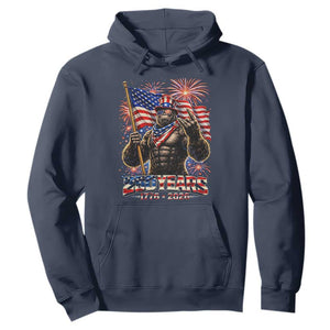 Bigfoot 250th Anniversary Hoodie USA Independence 250 Years Of Freedom 1776 2026 Patriotic Flag TS10 Navy Print Your Wear