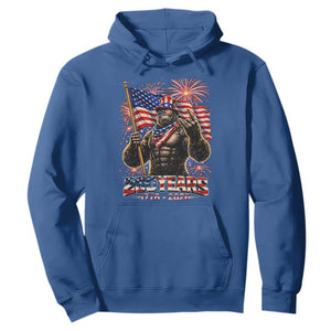 Bigfoot 250th Anniversary Hoodie USA Independence 250 Years Of Freedom 1776 2026 Patriotic Flag TS10 Royal Blue Print Your Wear