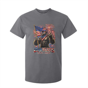 Bigfoot 250th Anniversary T Shirt For Kid USA Independence 250 Years Of Freedom 1776 2026 Patriotic Flag TS10 Charcoal Print Your Wear