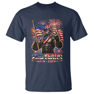 Bigfoot 250th Anniversary T Shirt USA Independence 250 Years Of Freedom 1776 2026 Patriotic Flag TS10 Navy Print Your Wear