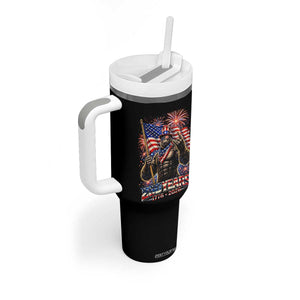 Bigfoot 250th Anniversary Tumbler With Handle USA Independence 250 Years Of Freedom 1776 2026 Patriotic Flag TS10 Print Your Wear
