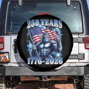 Bigfoot 250th Anniversary America Spare Tire Cover 250 Years Of Freedom 4th July 1776 2026 Patriotic Flag TS10 No hole Black Print Your Wear