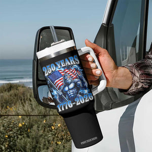 Bigfoot 250th Anniversary America Tumbler With Handle 250 Years Of Freedom 4th July 1776 2026 Patriotic Flag TS10 Print Your Wear