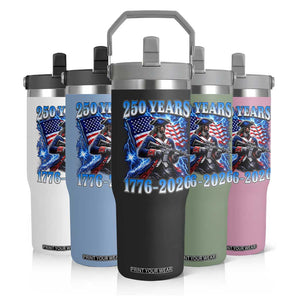 250th Anniversary Yankee Spirit Flip Straw Tumbler 1776 2026 Patriotic Tactical Minuteman US Flag TS10 Print Your Wear