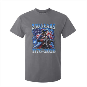 250th Anniversary Yankee Spirit T Shirt For Kid 1776 2026 Patriotic Tactical Minuteman US Flag TS10 Charcoal Print Your Wear