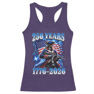 250th Anniversary Yankee Spirit Racerback Tank Top 1776 2026 Patriotic Tactical Minuteman US Flag TS10 Purple Print Your Wear